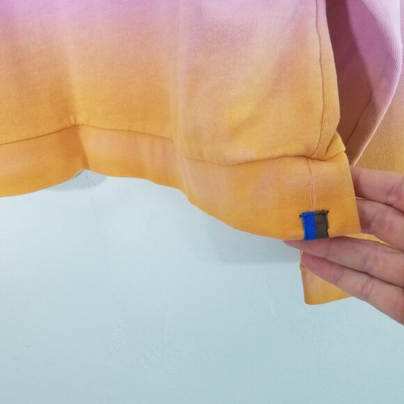 KULE Organic Cotton Terry Crew Neck Long Sleeve The Summer Ombre Sweatshirt XL - Picture 6 of 9